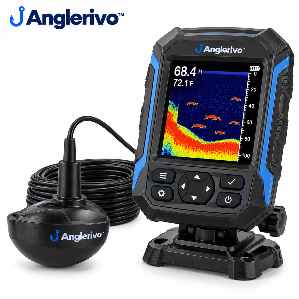 Anglerivo™ Portable Sonar Fish Finder — White background product image