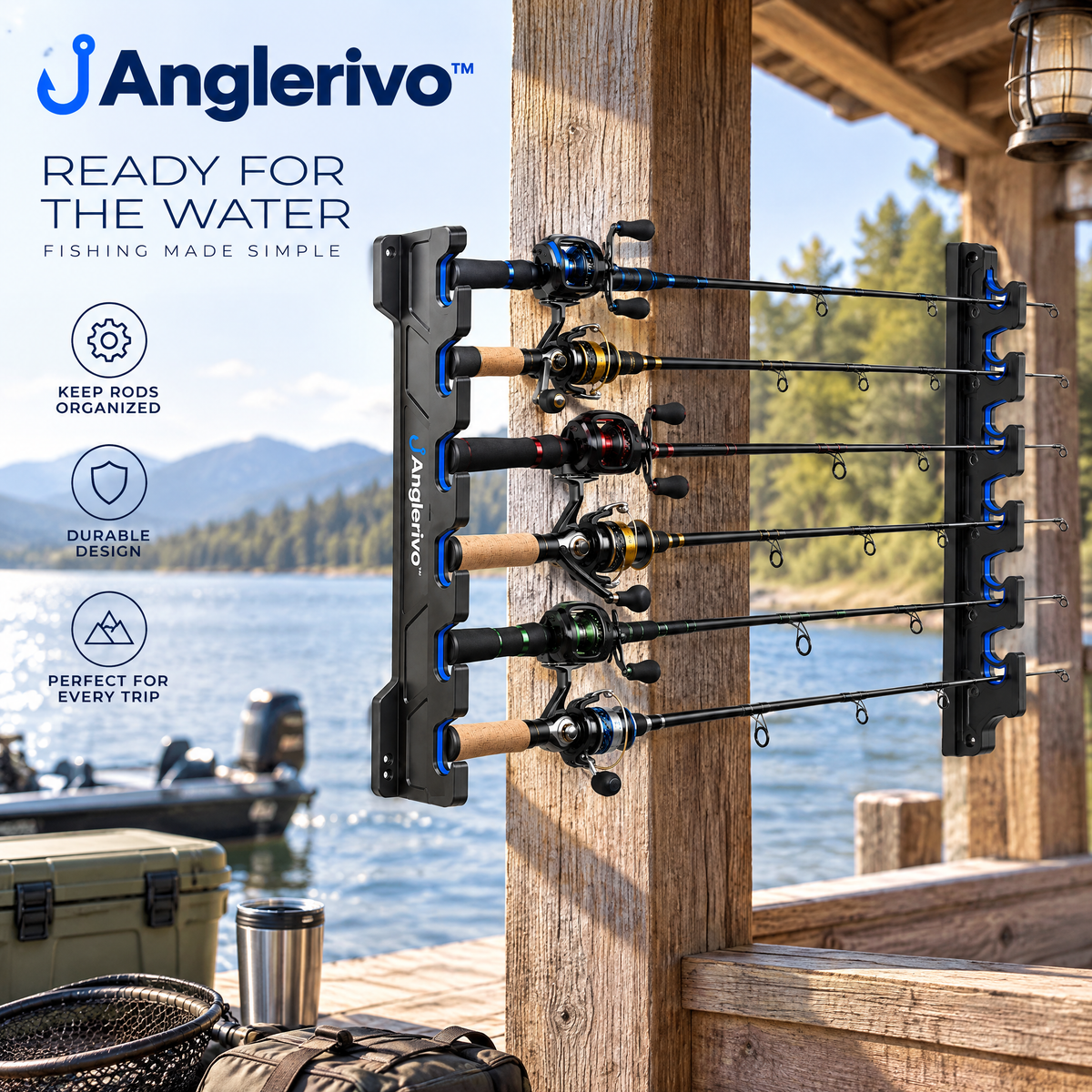 Anglerivo™ Multi-Rod Wall Storage Rack — Product image 2