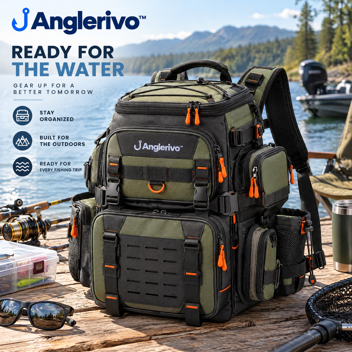 Anglerivo™ Large-Capacity Fishing Backpack — Product image 2