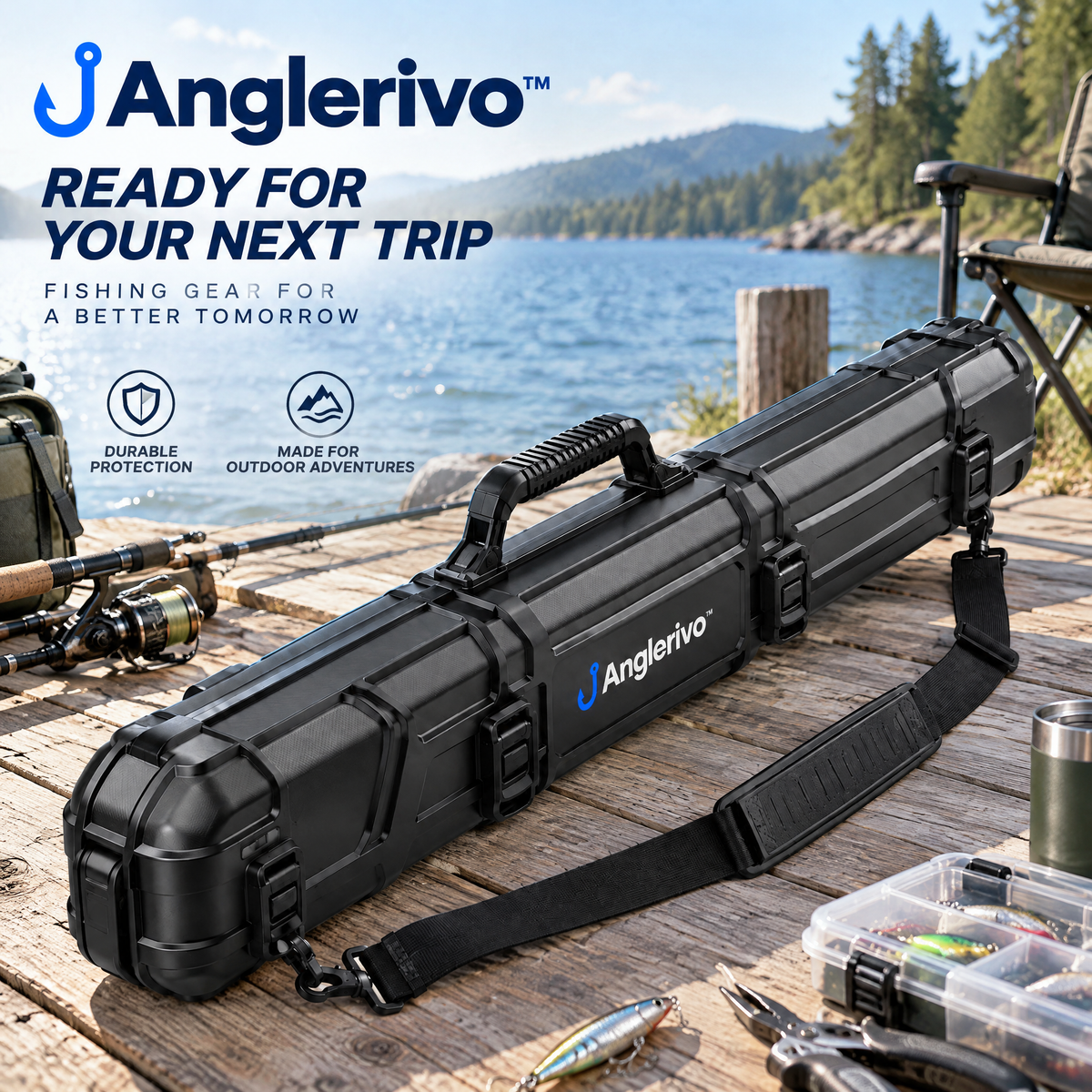 Anglerivo™ Hard-Shell Fishing Rod Case — Product image 2