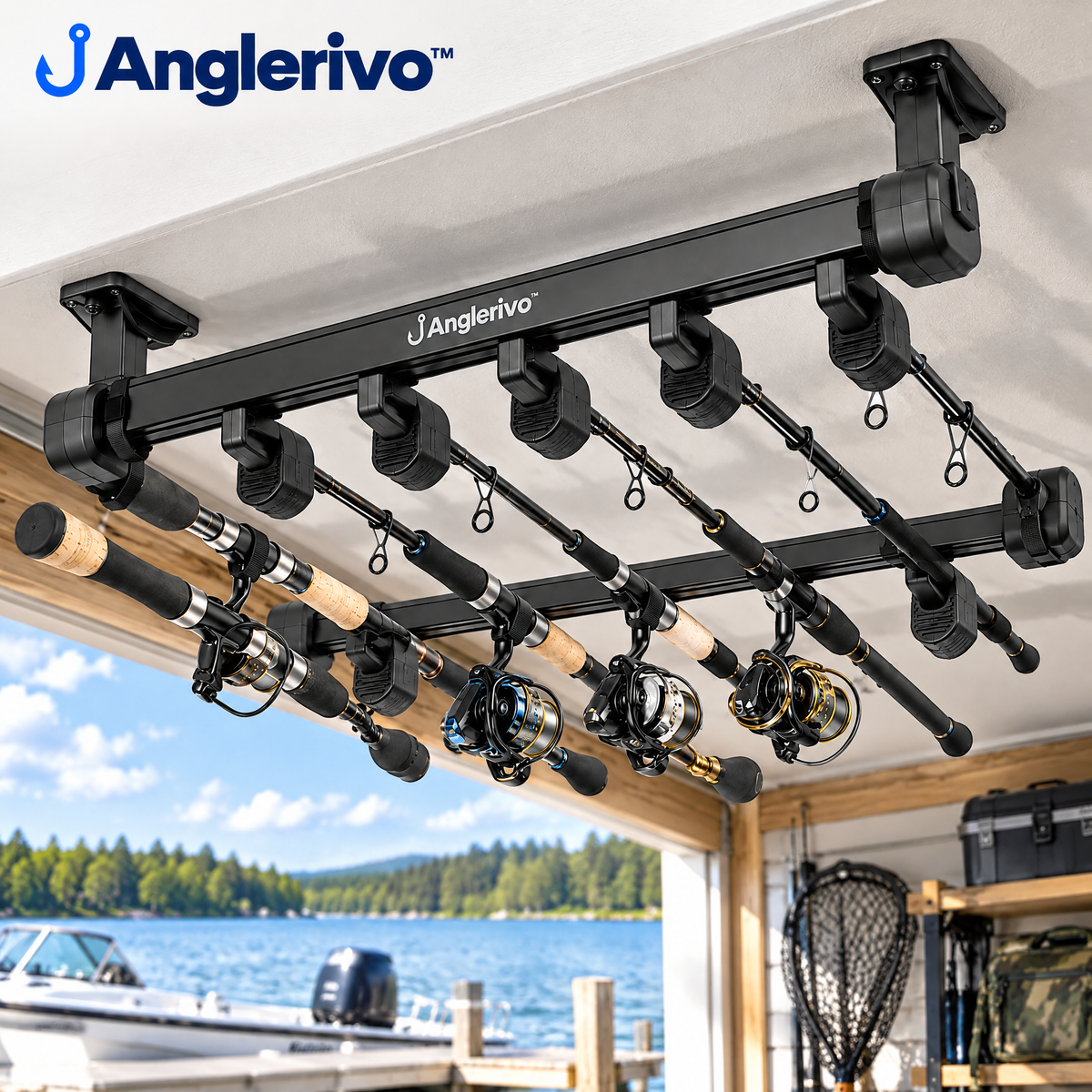Anglerivo™ Vehicle Fishing Rod Transport Rack — Product image 3