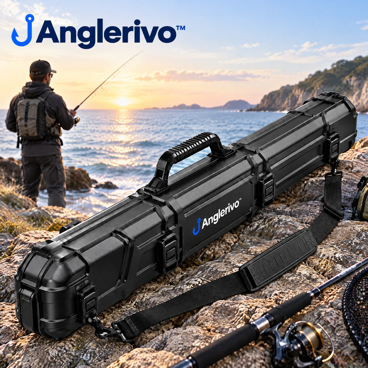 Anglerivo™ Hard-Shell Fishing Rod Case — Product image 3