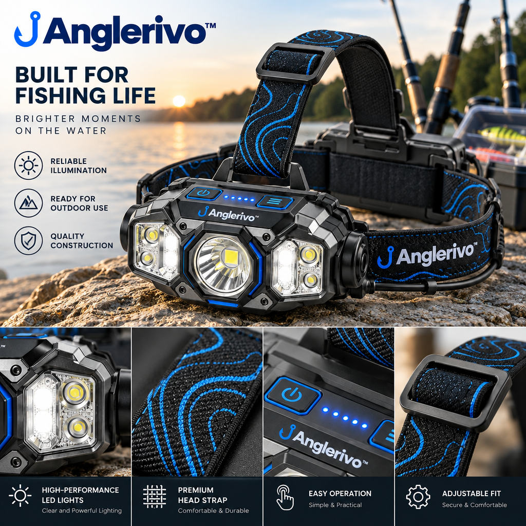 Anglerivo™ Night Fishing Headlamp — Product details image