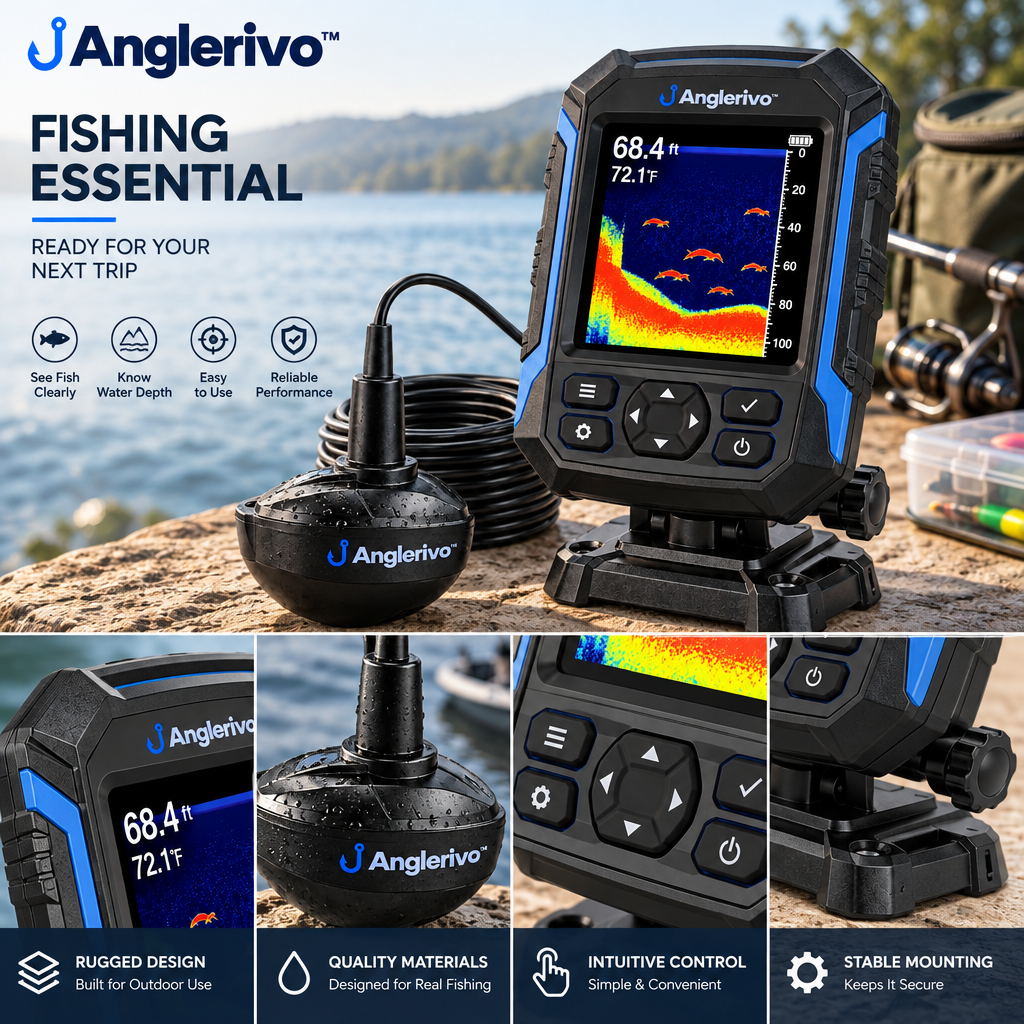 Anglerivo™ Portable Sonar Fish Finder — Product details image