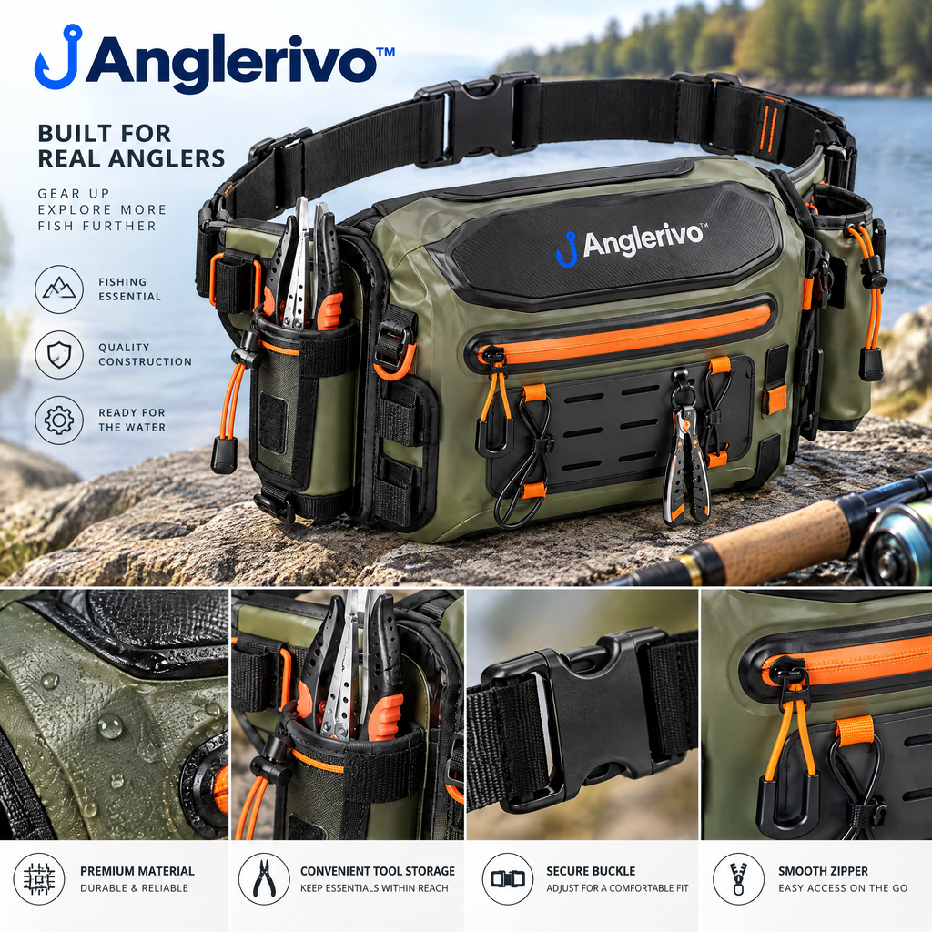 Anglerivo™ Waterproof Fishing Waist Pack — Product details image