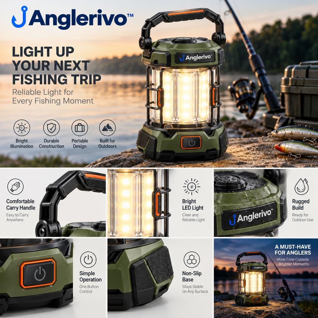 Anglerivo™ Rechargeable Fishing Camp Light — Product details image